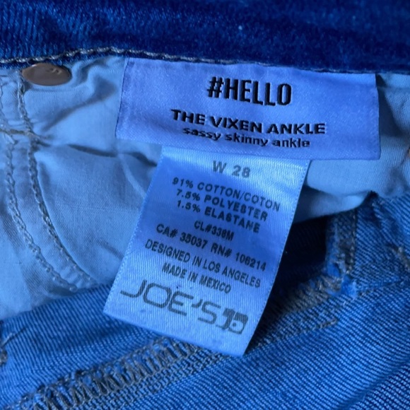 Joe's Jeans Perla #Hello The Vixen Ankle blue jeans Size 28 - Picture 9 of 11